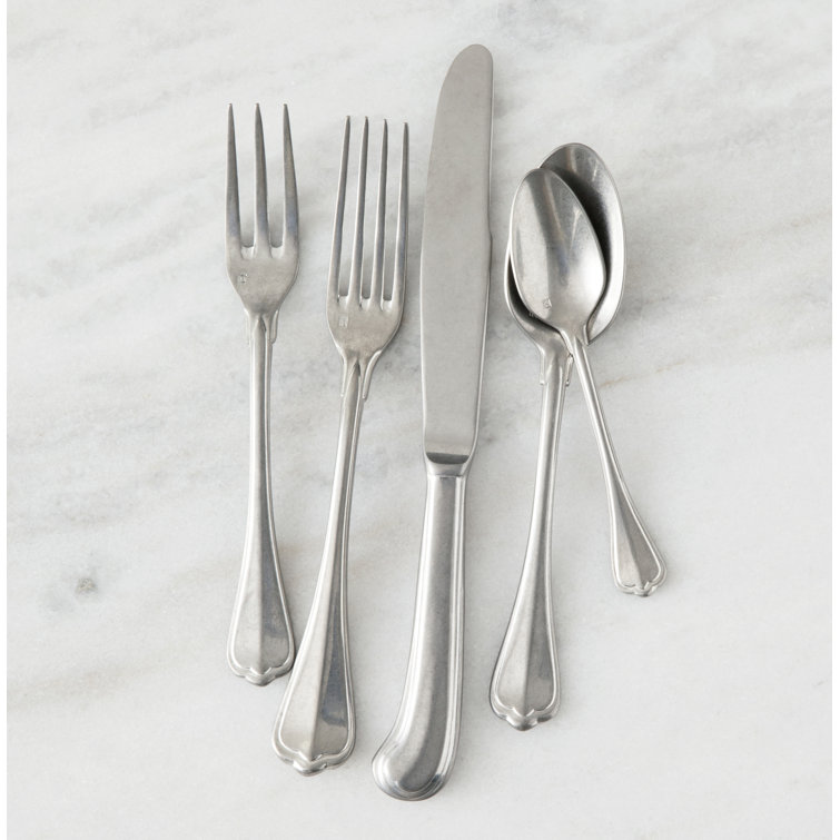 Fortessa San Marco 5 Piece 18/10 Stainless Steel Flatware Set, Service for 1