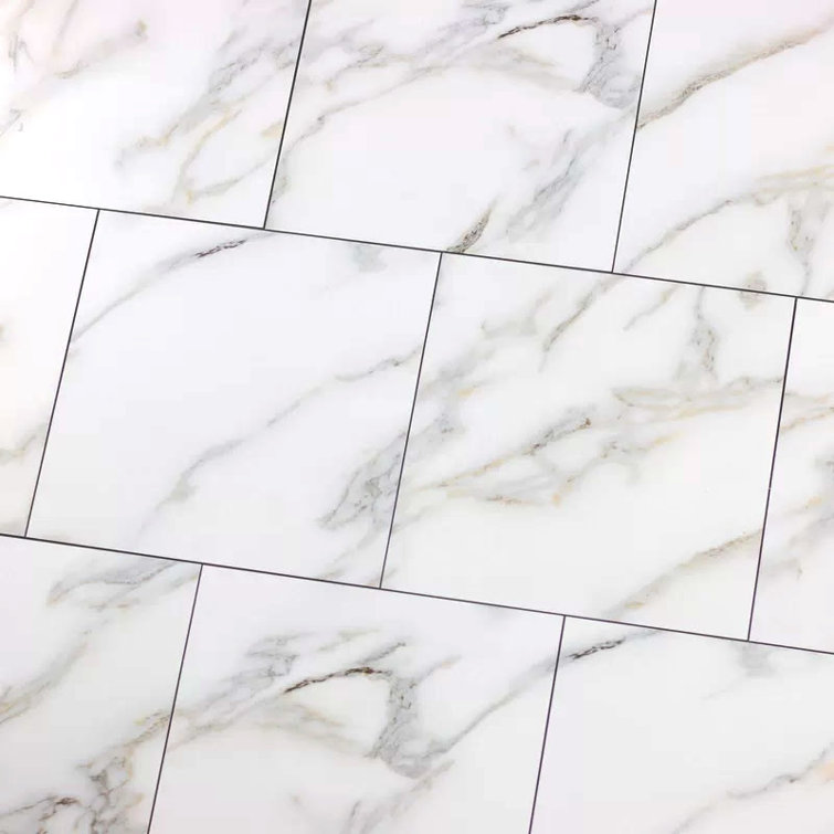 Nature 8" x 8" Calacatta Gold White Marble Look Wall Tile
