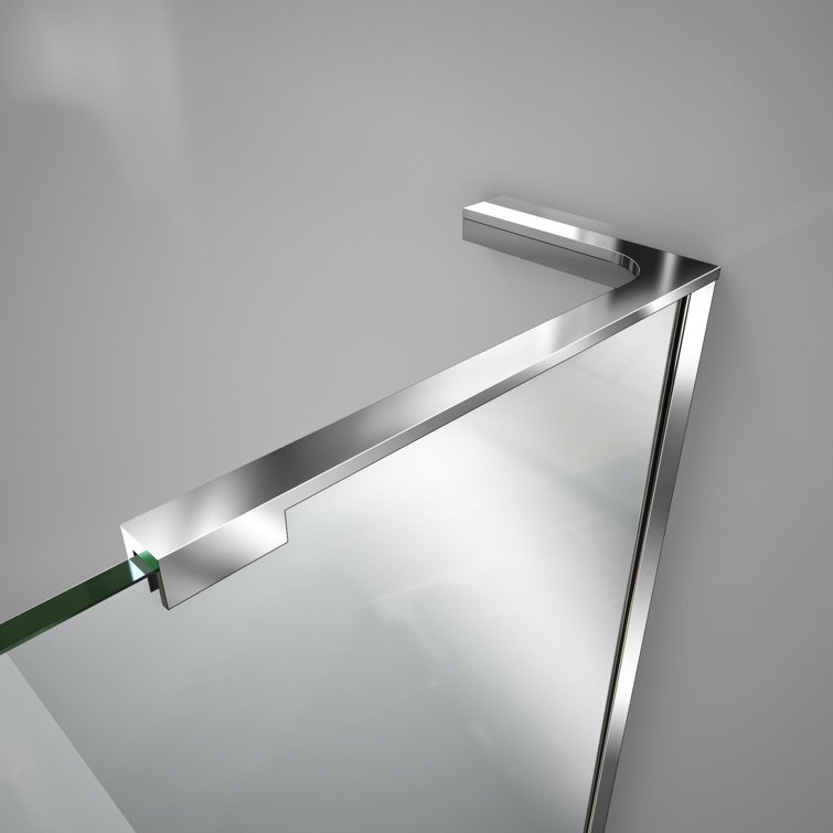 Prism Plus 42" Frameless Neo-Angle Shower Enclosure with Clear Glass