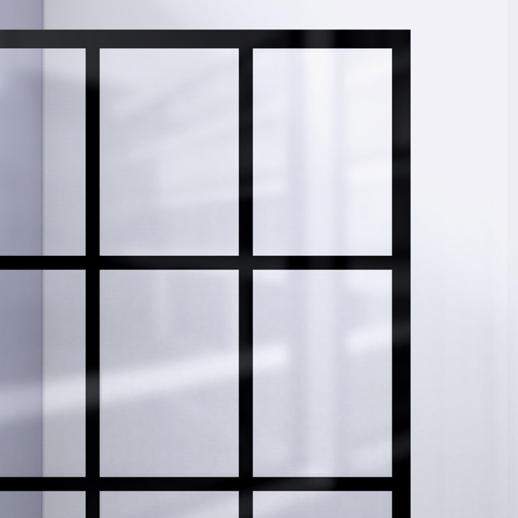 Toulon 34" W x 72" H Frameless Shower Screen in Satin Black