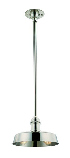 Polished Nickel Indoor/Outdoor Single Pendant Light