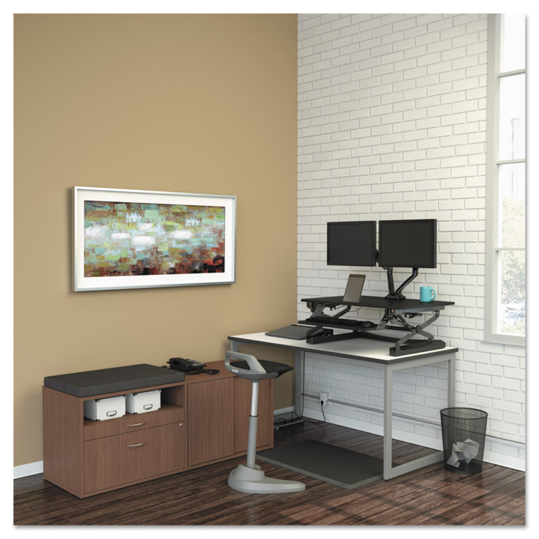 Walnut 2-Drawer Lockable Lateral File Cabinet