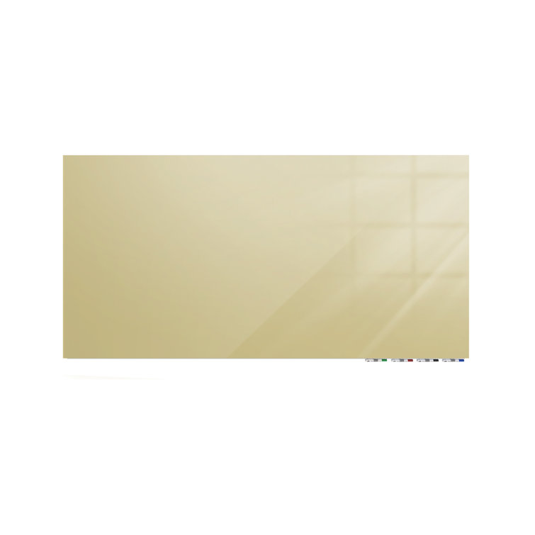 Gray 48" x 36" Magnetic Glass Freestanding Whiteboard