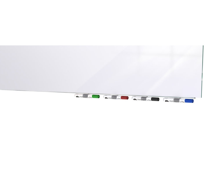 Aria 48'' x 48'' White Magnetic Glass Whiteboard