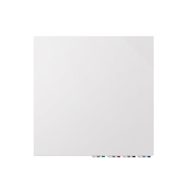 Aria 48'' x 48'' White Magnetic Glass Whiteboard