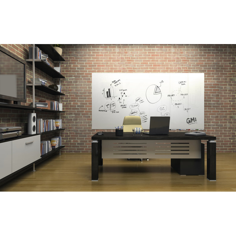 Aria 48'' x 48'' White Magnetic Glass Whiteboard