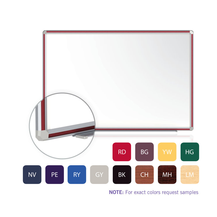 Magnetic 48" x 36" Porcelain Whiteboard with Aluminum Frame