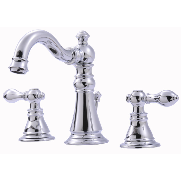 Polished Chrome Traditional Widespread Bathroom Faucet