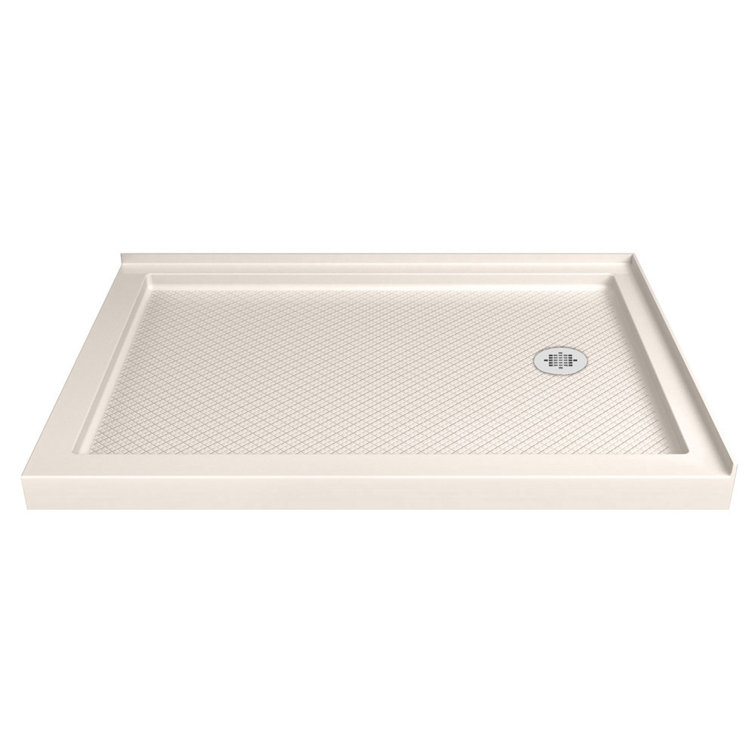 Biscuit Rectangular Acrylic Double Threshold Shower Base
