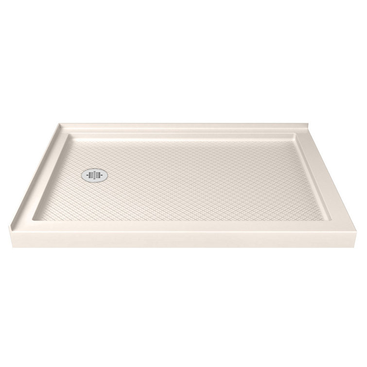 Biscuit Rectangular Acrylic Double Threshold Shower Base