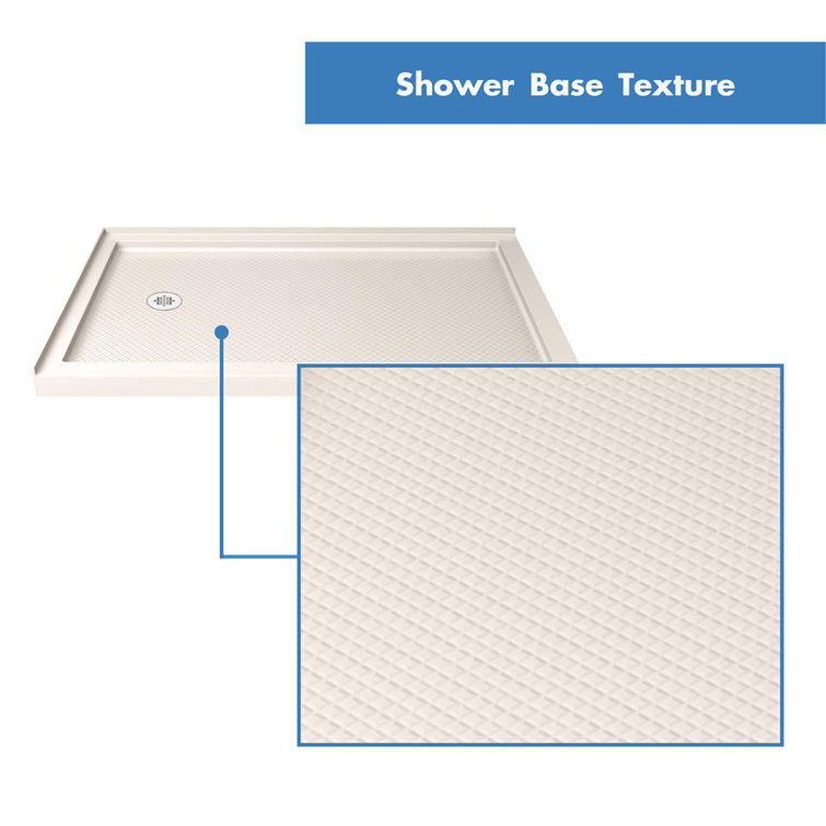 Biscuit Rectangular Acrylic Double Threshold Shower Base