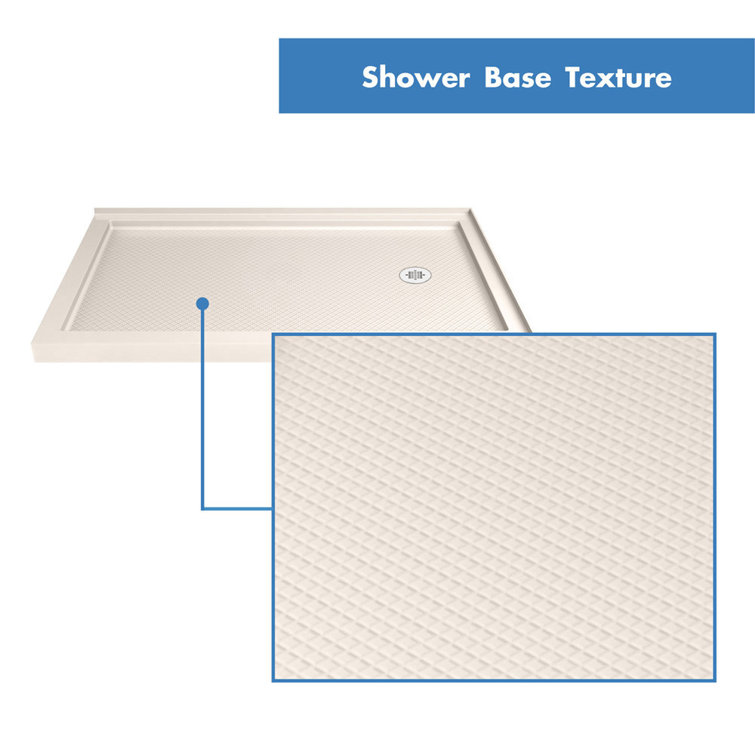 Biscuit Rectangular Acrylic Double Threshold Shower Base