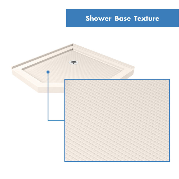 Prism Plus 42" Frameless Clear Glass Neo-Angle Shower Enclosure