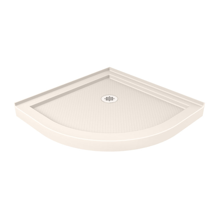 Prime 38" x 74.75" Frosted Glass Round Sliding Shower Enclosure