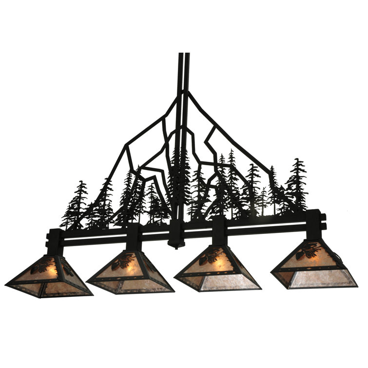 Eco-Friendly 4-Light LED Globe Island Pendant in Black