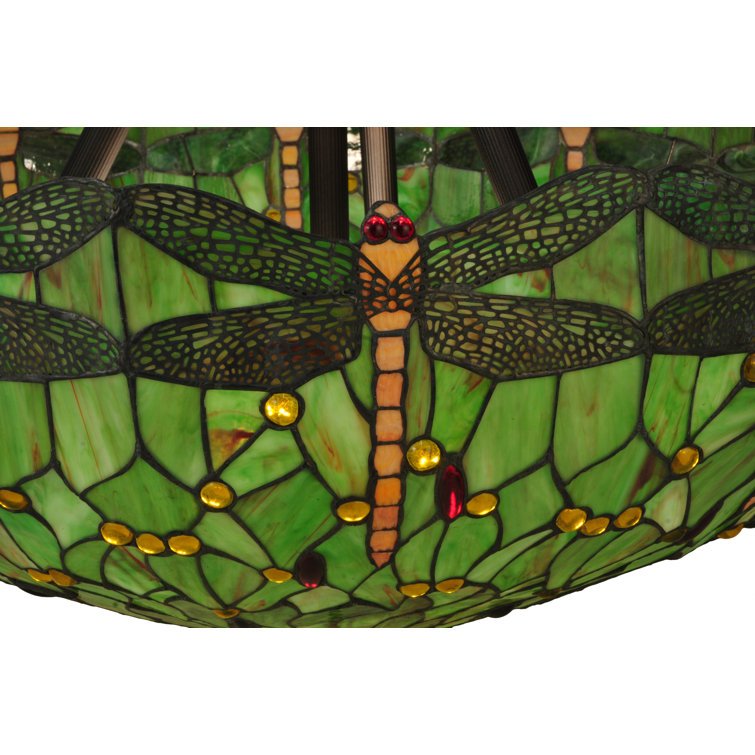 Elegant Bronze 5-Light Globe Chandelier with Glass Accents