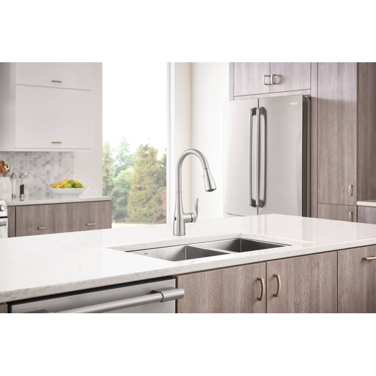 Stainless Steel Touchless Pull-Down Kitchen Faucet with Spray