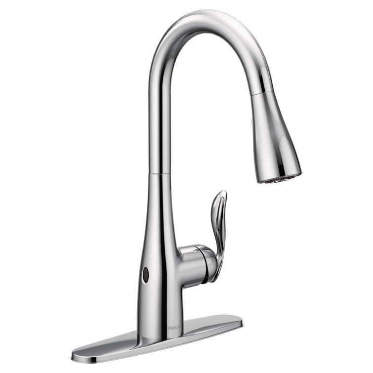 Chrome Touchless Pull-Down Kitchen Faucet with Motion Sensor