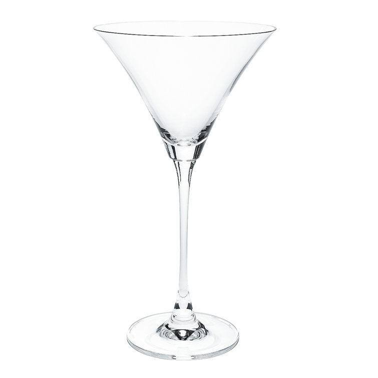 Elegant Clear Crystal Martini Glass Set of 4