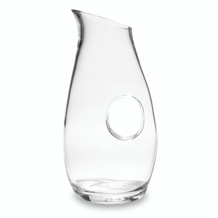 Elegant 1.5 Quart European Crystal Pierced Pitcher