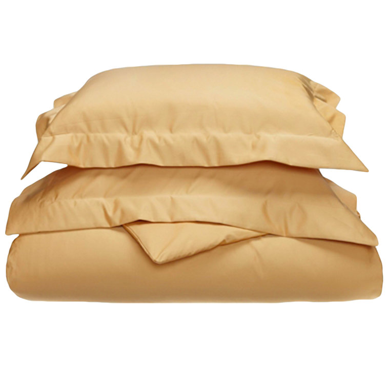 Coral King/California King Cotton Duvet Cover Set with Shams