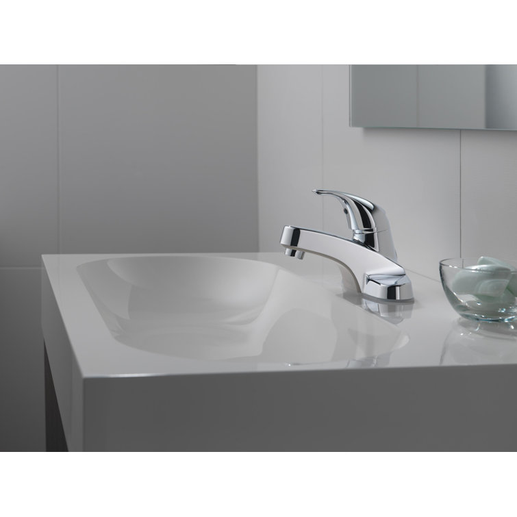 Chrome Single Handle Centerset Bathroom Faucet