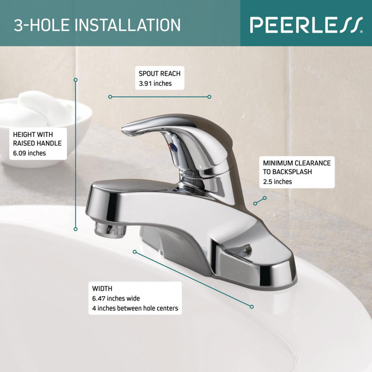 Chrome Single Handle Centerset Bathroom Faucet