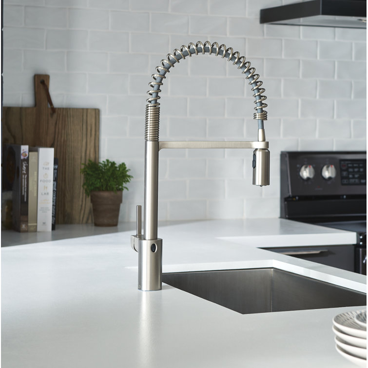 Stainless Steel Touchless Pull-Down Kitchen Faucet with Spray