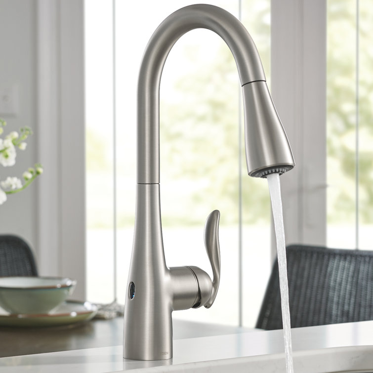 Stainless Steel Touchless Pull-Down Kitchen Faucet with Spray