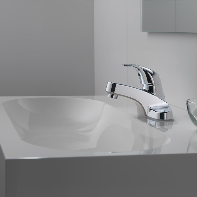 Chrome Single Handle Centerset Bathroom Faucet