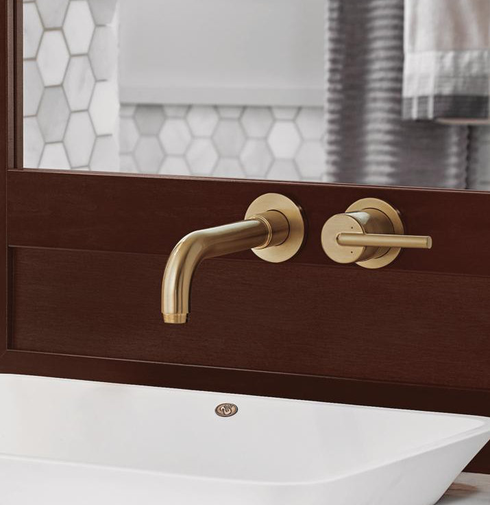 Trinsic Contemporary Bronze Wall-Mounted Bathroom Faucet
