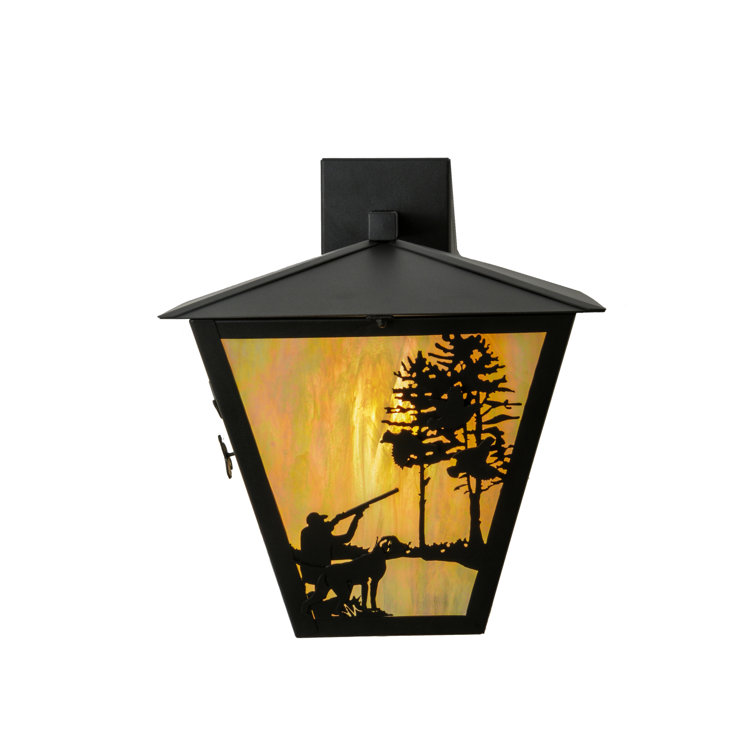 Black Nickel 1-Light Energy Star Lantern Wall Sconce