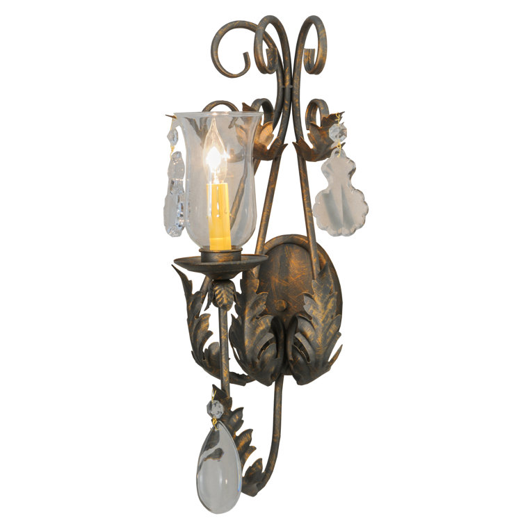 French Elegance Bronze 1-Light Dimmable Wall Sconce