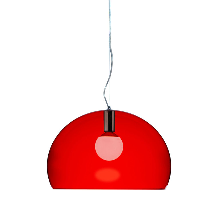 Sage Green Crystal Dome LED Pendant Light, Large