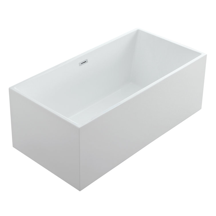 Aphrodite 59'' White Freestanding Acrylic Soaking Bathtub