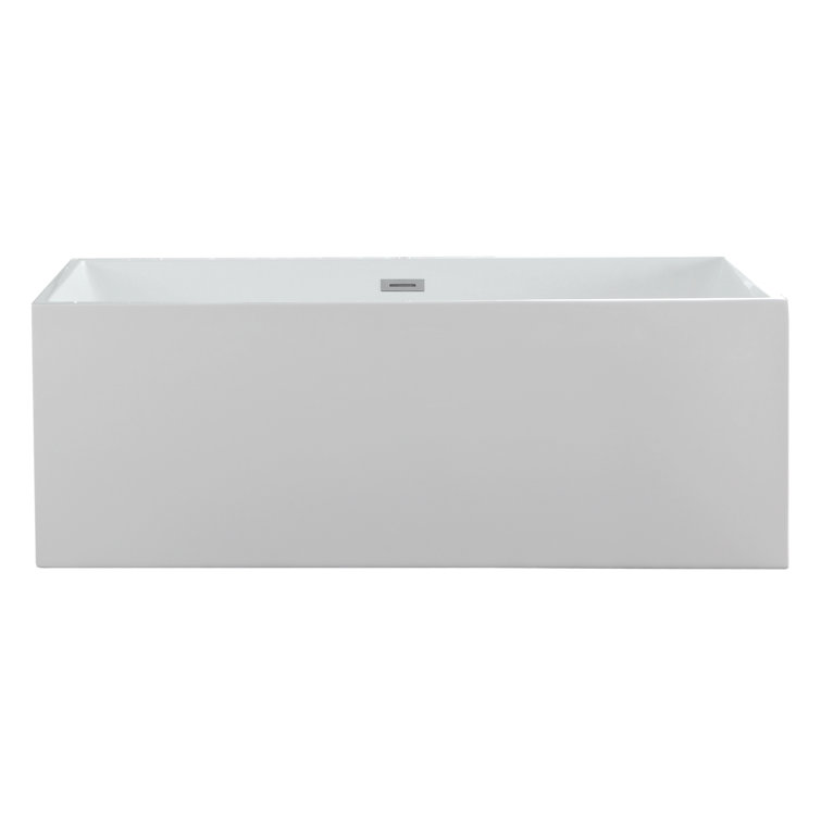 Aphrodite 59'' White Freestanding Acrylic Soaking Bathtub