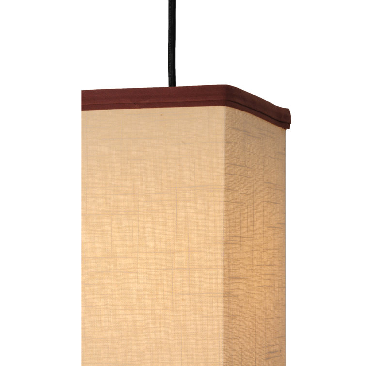 Mini Beige and Bronze Glass Indoor/Outdoor Pendant Light