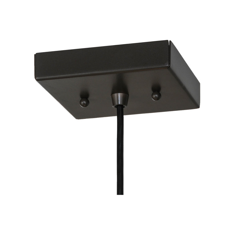 Mini Beige and Bronze Glass Indoor/Outdoor Pendant Light