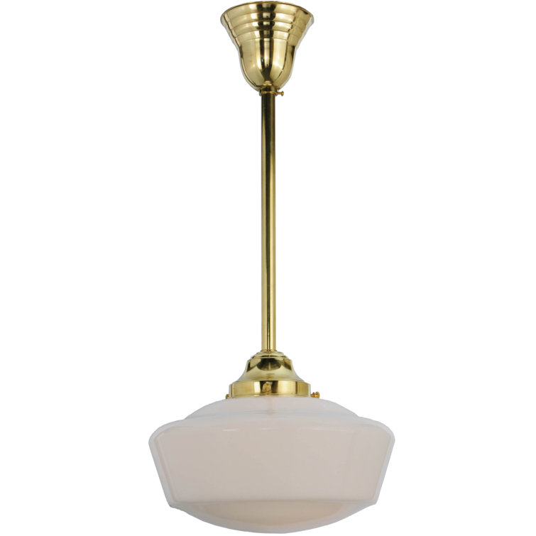 12" White Opal Glass Globe Pendant Light