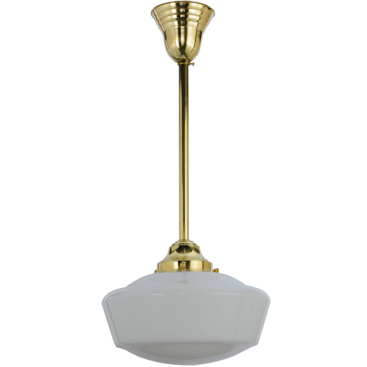 12" White Opal Glass Globe Pendant Light