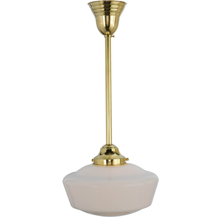 12" White Opal Glass Globe Pendant Light