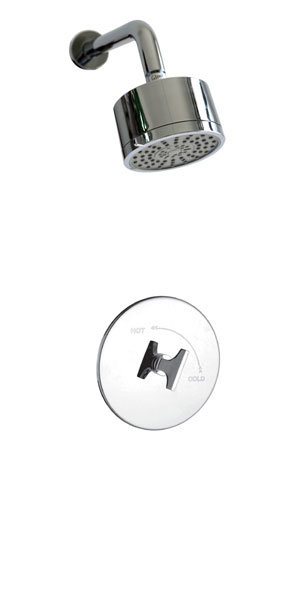 Polished Chrome Rainfall Wall Mounted Shower Kit