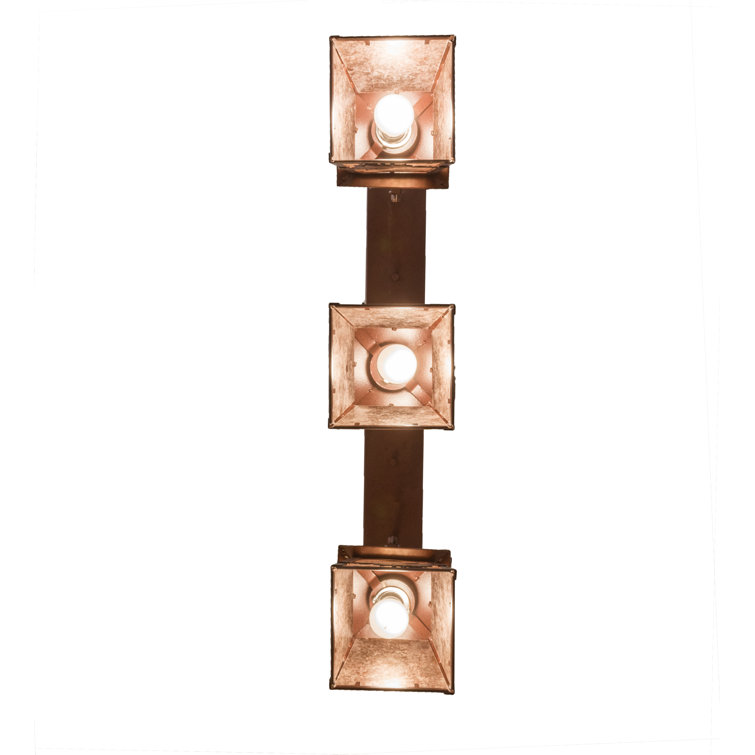 Rustic Bronze 3-Light Glass Island Pendant with LED