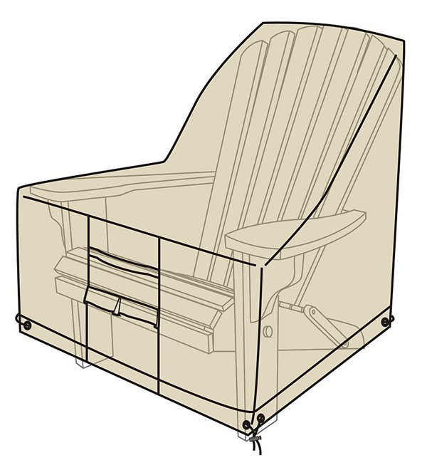 Sand Beige Polyester Deluxe Adirondack Chair Cover