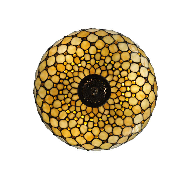 Elegant 16" Bronze & Glass 5-Light Empire Chandelier with Jewel Accents