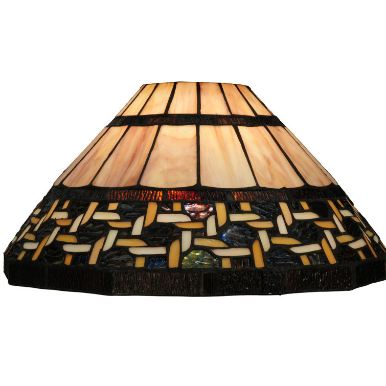 Ilona 3-Light Bronze Island Pendant with Honey and Beige Knotwork