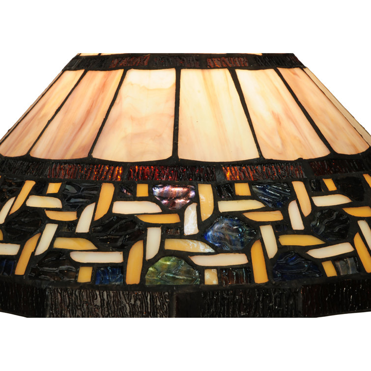 Ilona 3-Light Bronze Island Pendant with Honey and Beige Knotwork