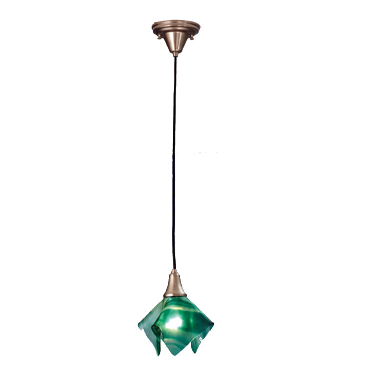 Metro Fusion Mini-Pendant with Mente Swirl Glass & Brushed Nickel Finish