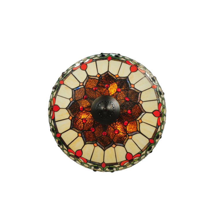 Mahogany Bronze 3-Light Creole Glass Pendant