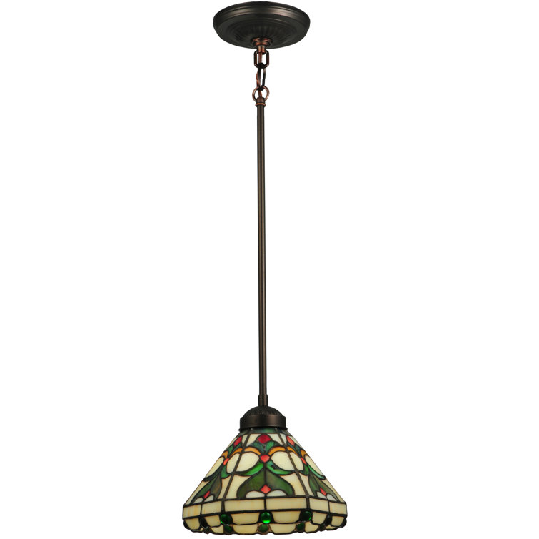 Middleton Mini Victorian Glass Pendant in Mahogany Bronze